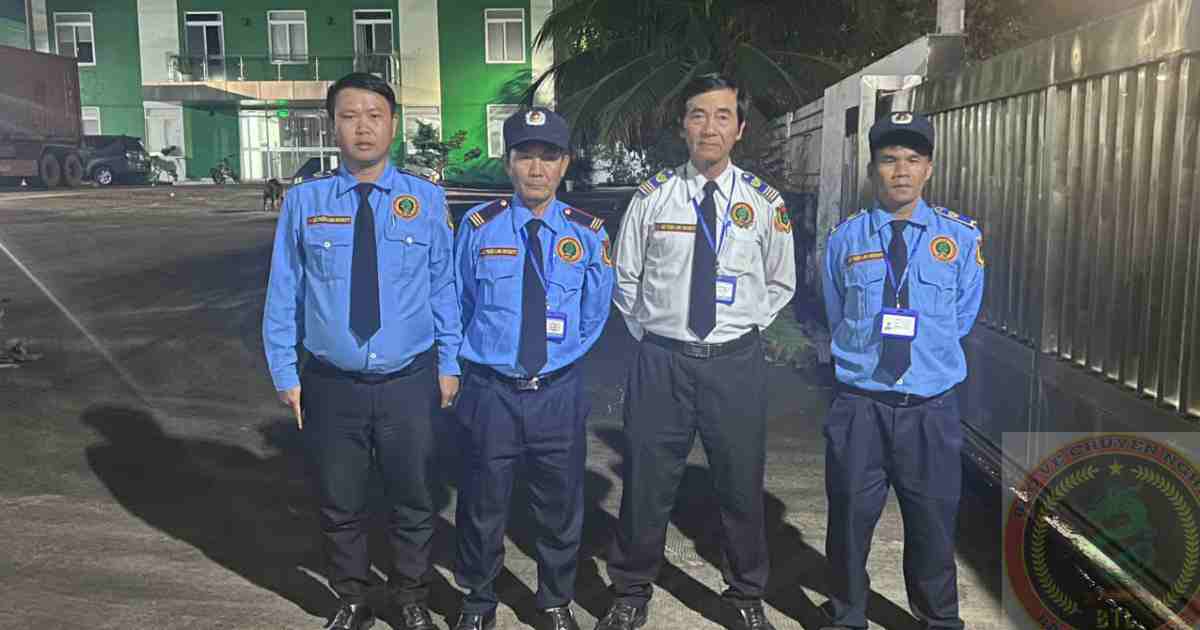 Đội ngũ nhân viên bảo vệ Bắc Thiên Long tại Bình Dương